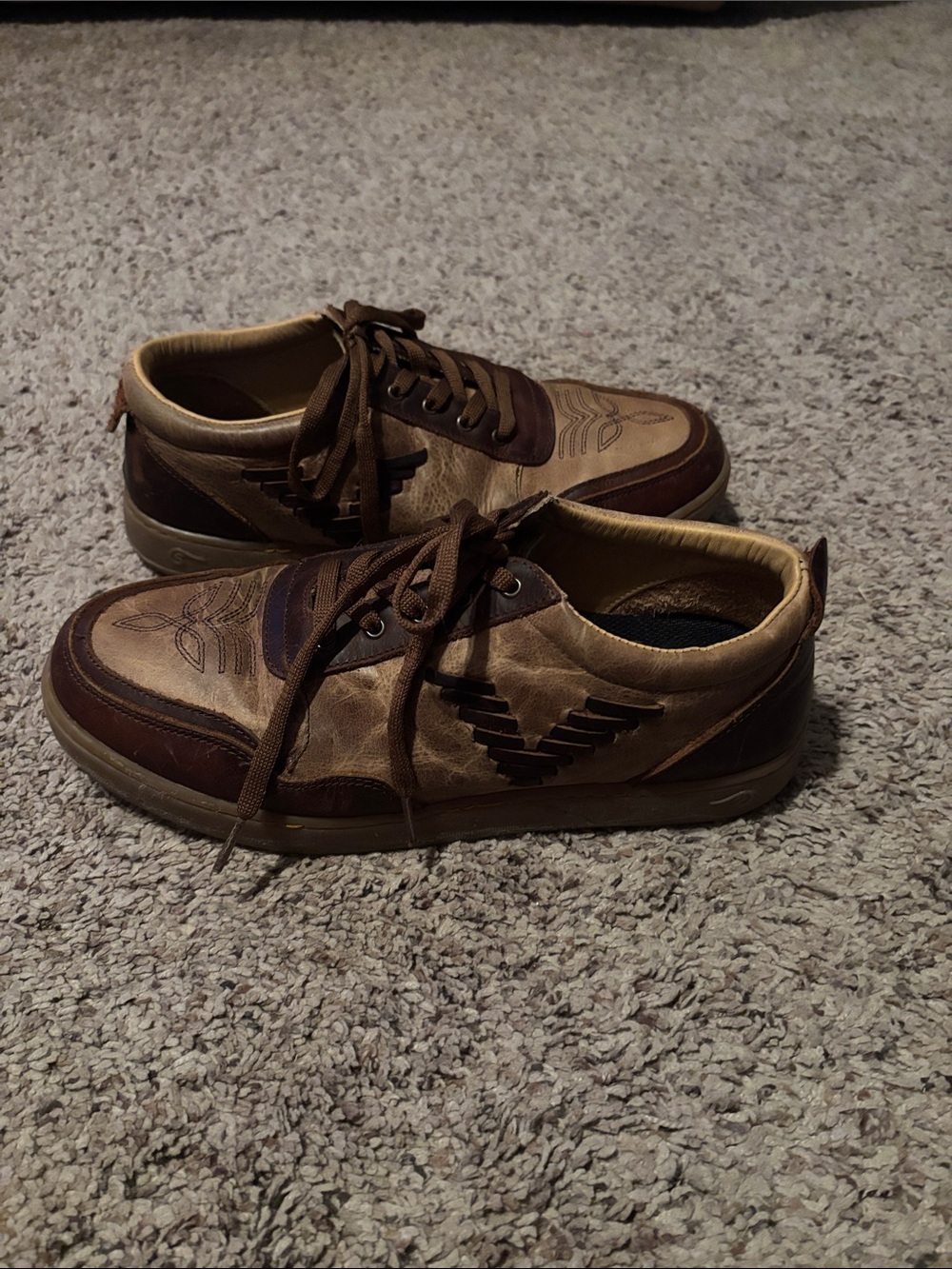 Agave Sky Jolene Brown Leather Sneaker Shoes 10